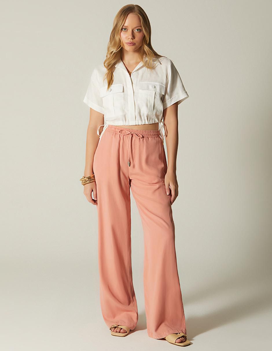 Top cuello camisero manga corta 2
