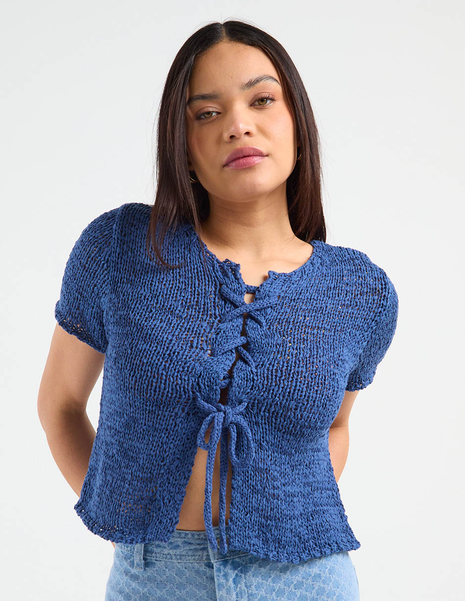 Suéter cuello redondo para mujer