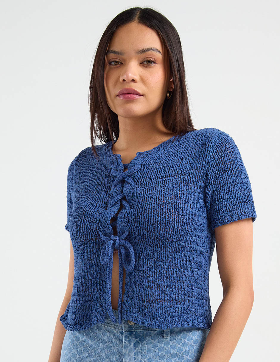 Suéter cuello redondo para mujer 2