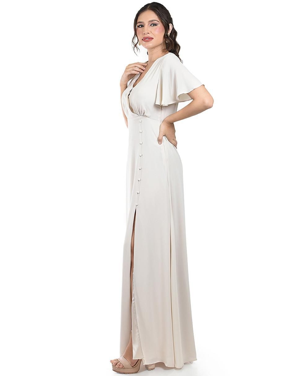 Vestido maxi de fiesta escote V 2