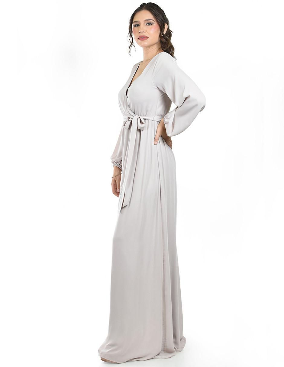 Vestido maxi de fiesta escote V 2