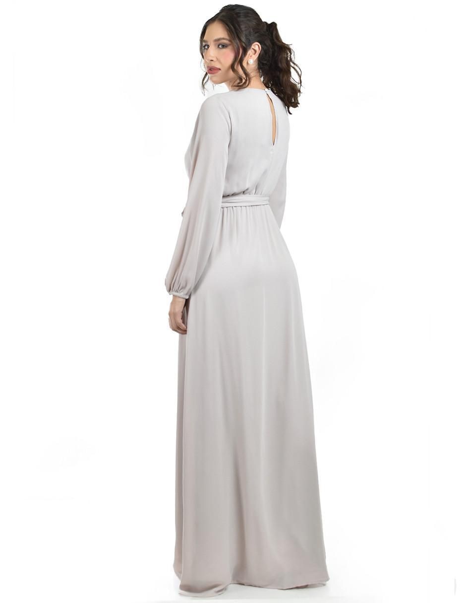 Vestido maxi de fiesta escote V 3