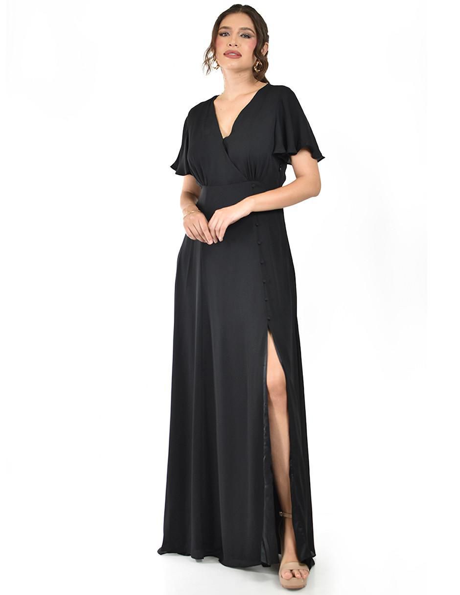 Vestido maxi de fiesta escote V 4
