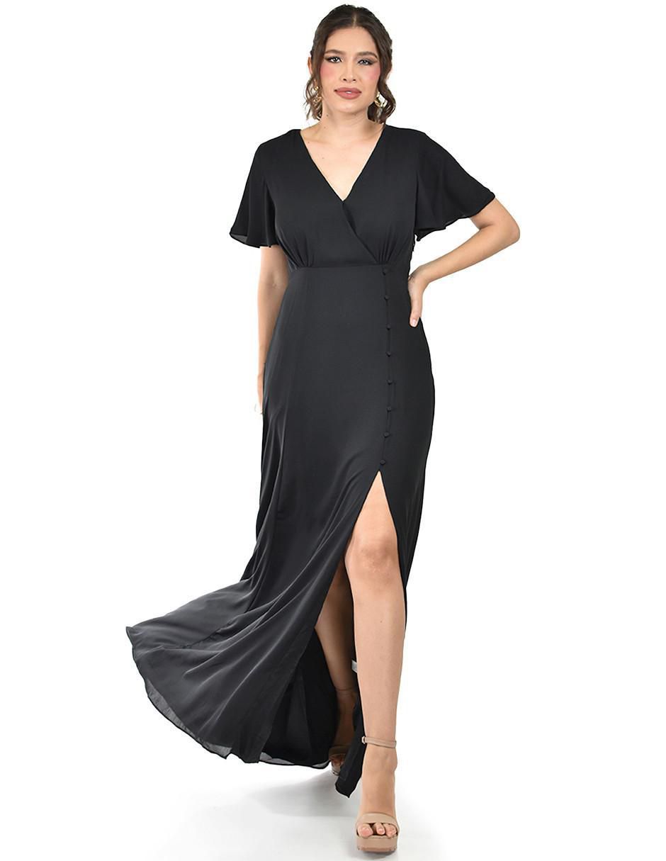 Vestido maxi de fiesta escote V 5