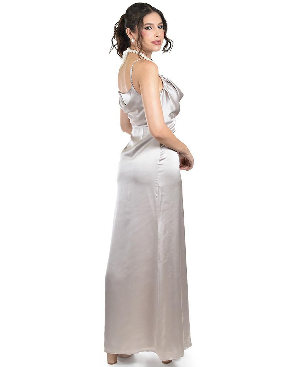 Vestido maxi de fiesta escote cuadrado 3