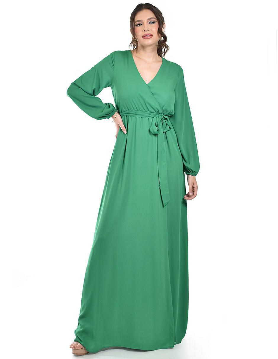 Vestido maxi de fiesta escote V
