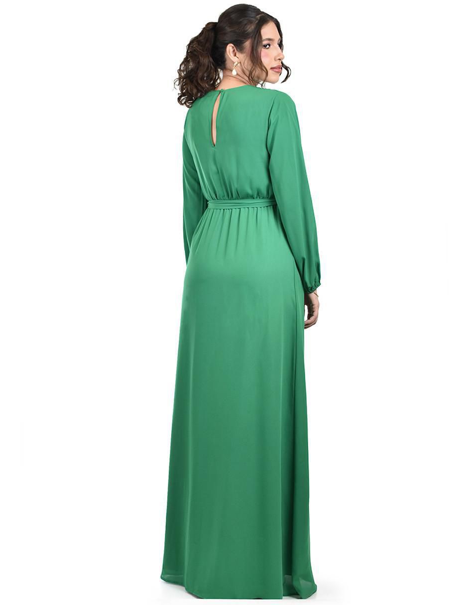 Vestido maxi de fiesta escote V 3