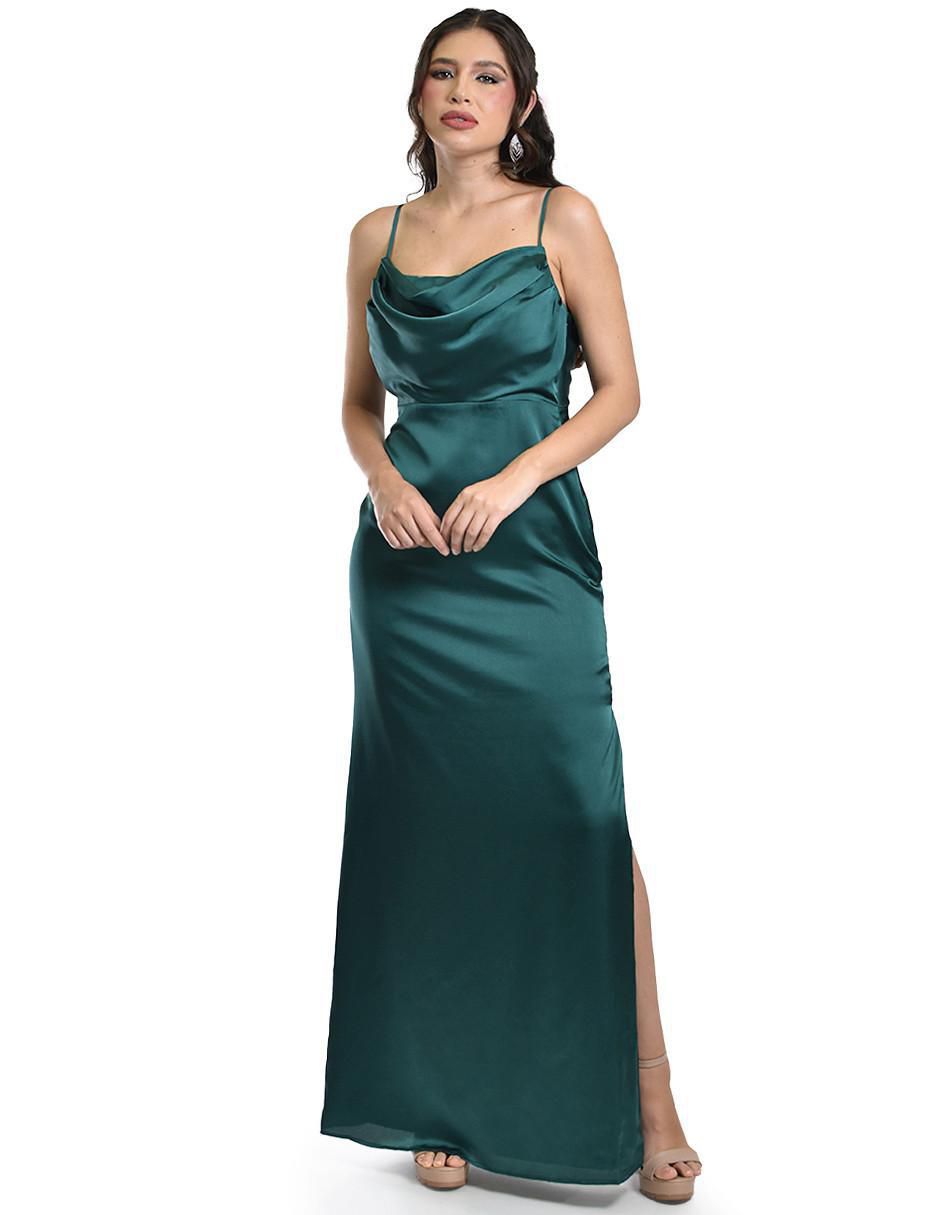 Vestido maxi de fiesta escote cuadrado 5