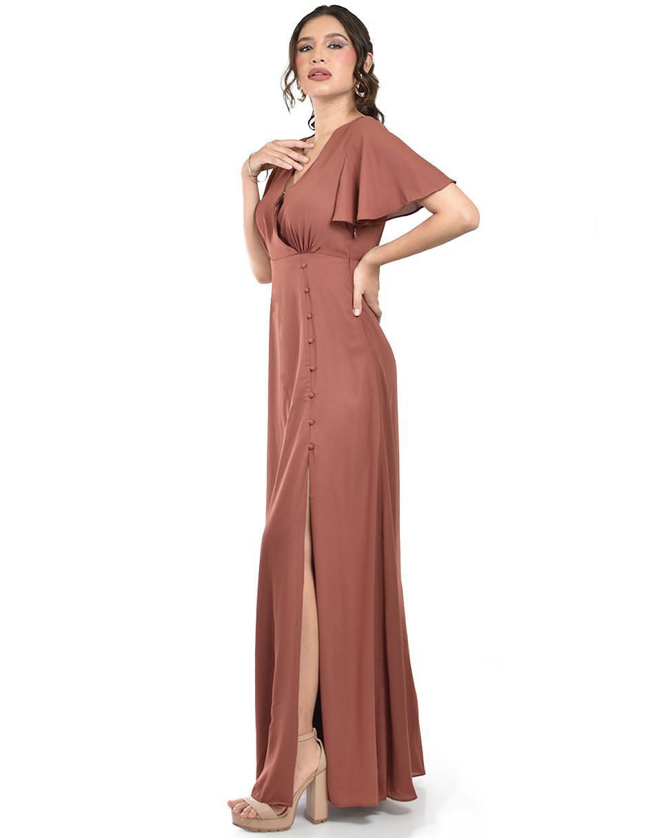 Vestido maxi de fiesta escote V 2