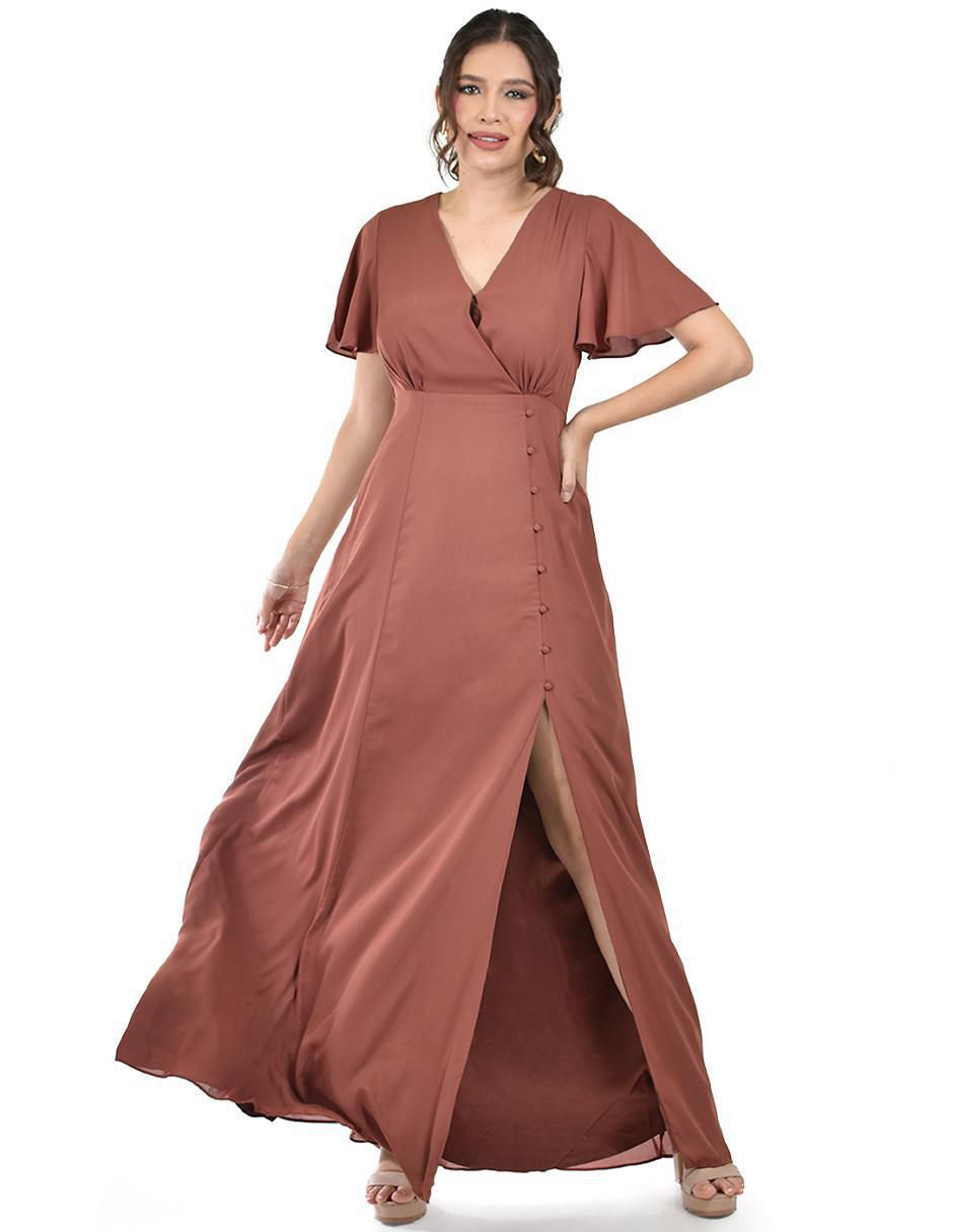 Vestido maxi de fiesta escote V 5