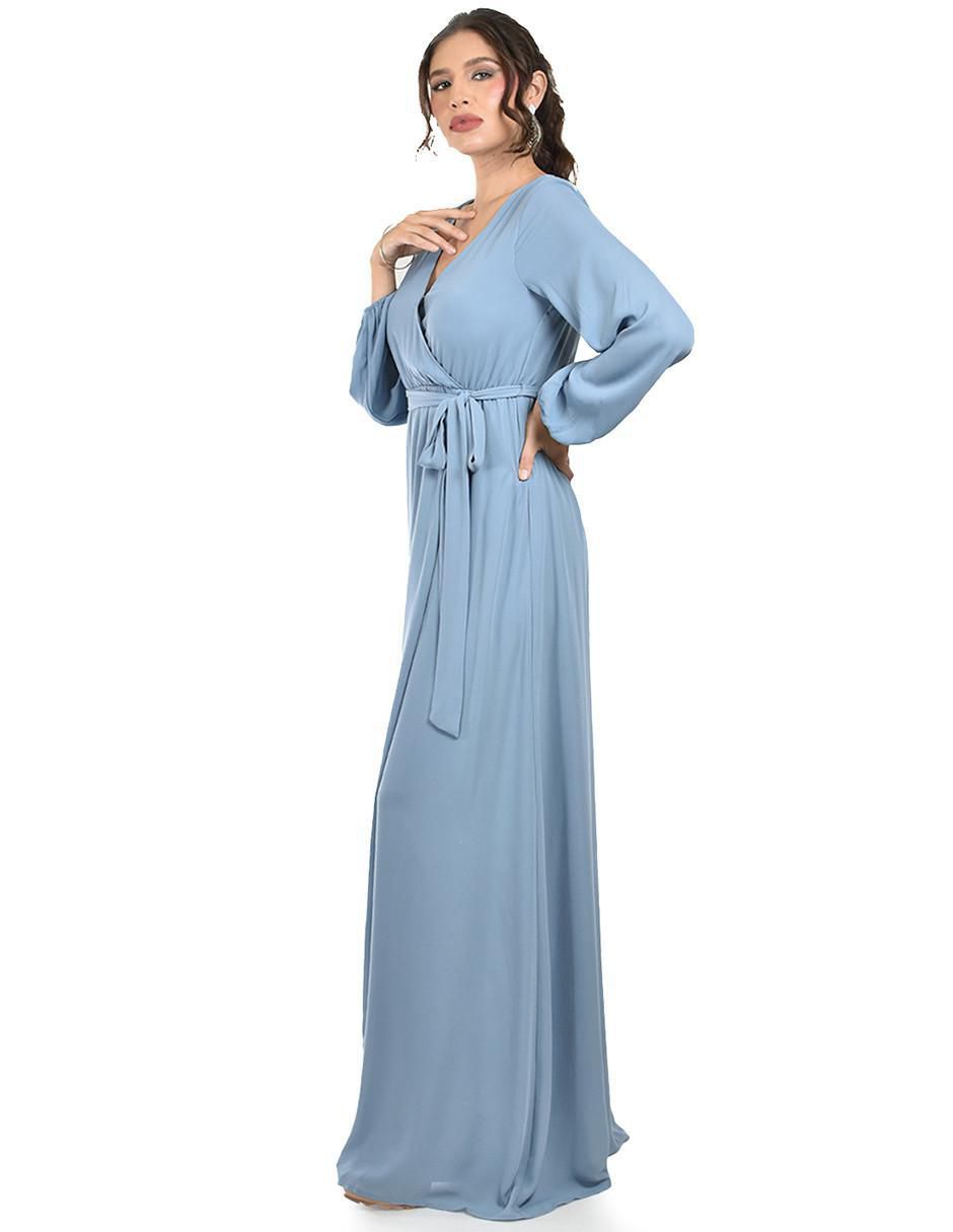 Vestido maxi de fiesta escote V 2