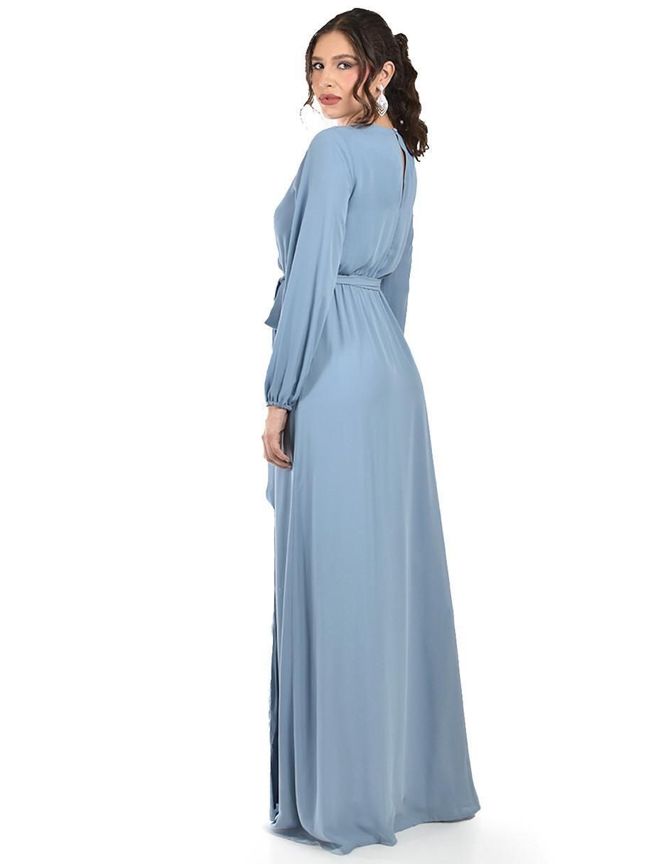 Vestido maxi de fiesta escote V 3