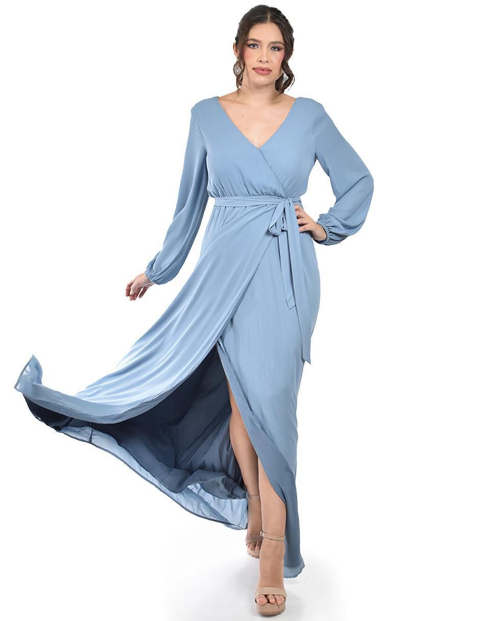 Vestido maxi de fiesta escote V 4