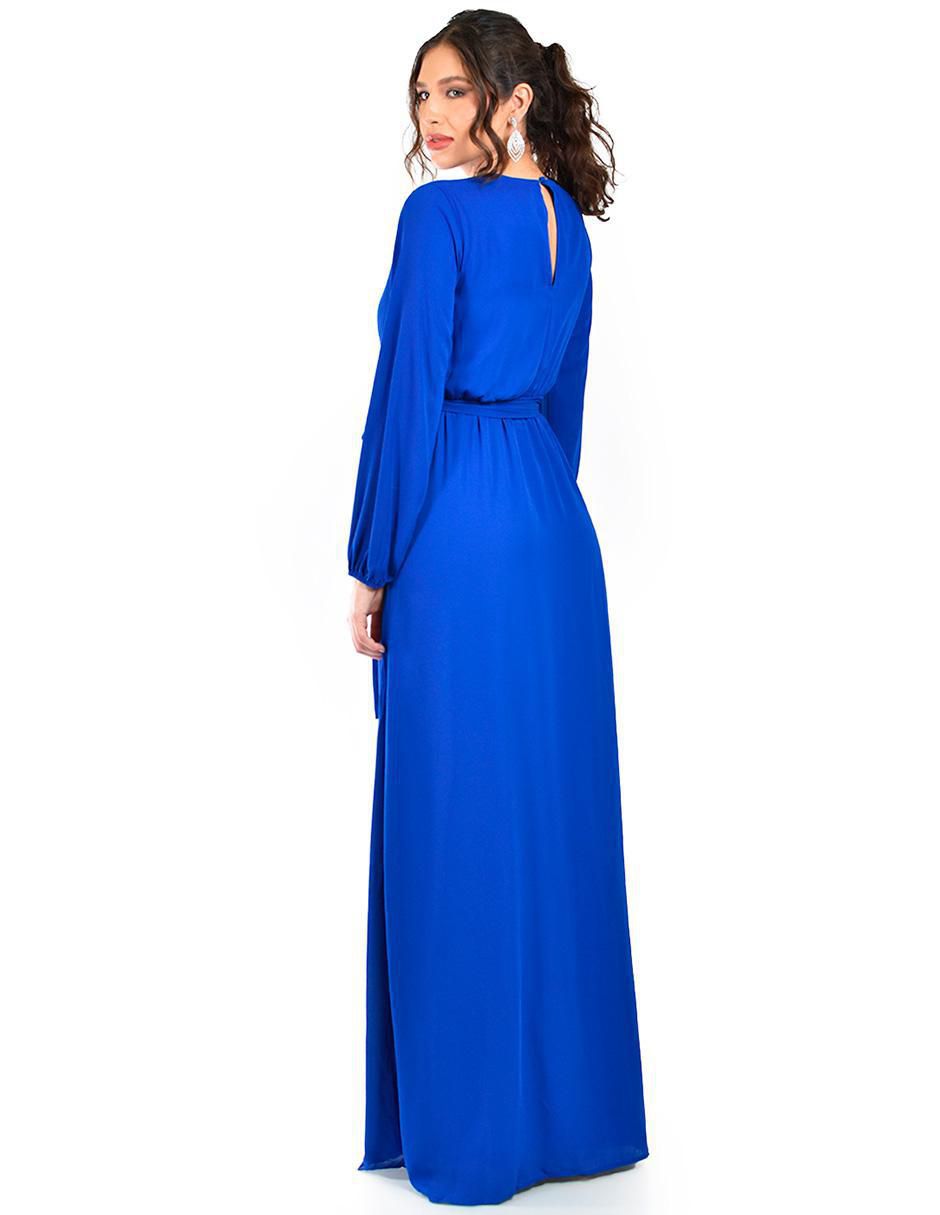 Vestido maxi de fiesta escote V 3