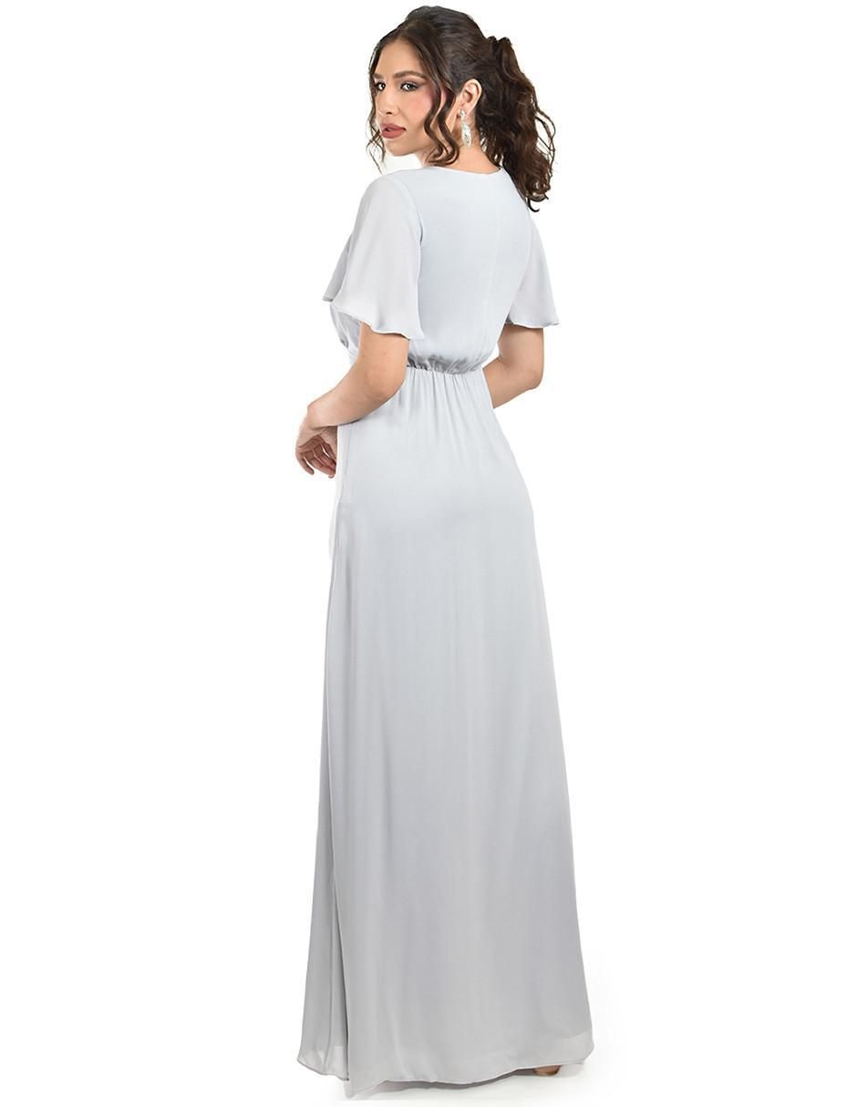 Vestido maxi de fiesta escote V 3