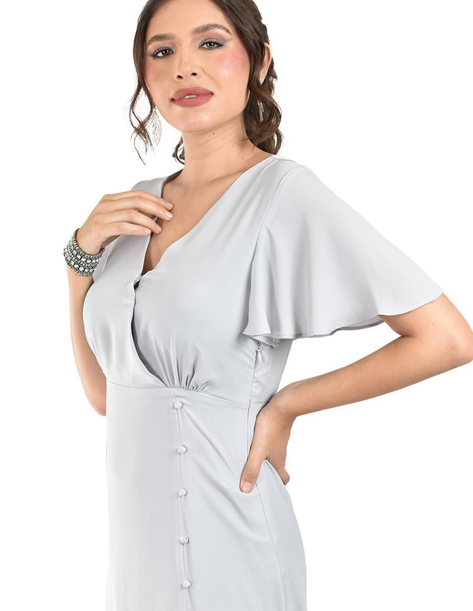 Vestido maxi de fiesta escote V 4