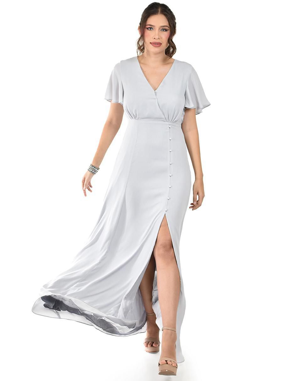 Vestido maxi de fiesta escote V 5