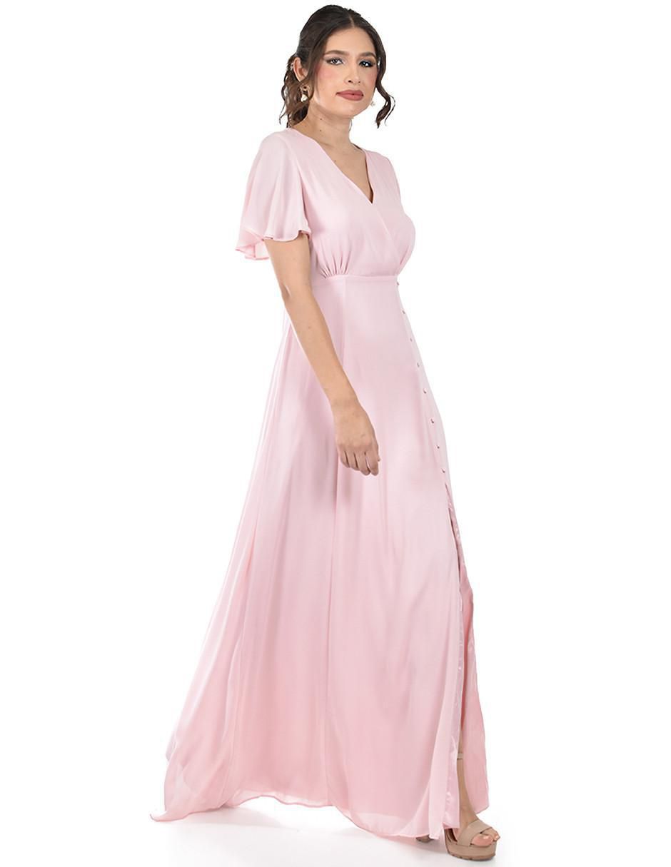 Vestido maxi de fiesta escote V 2