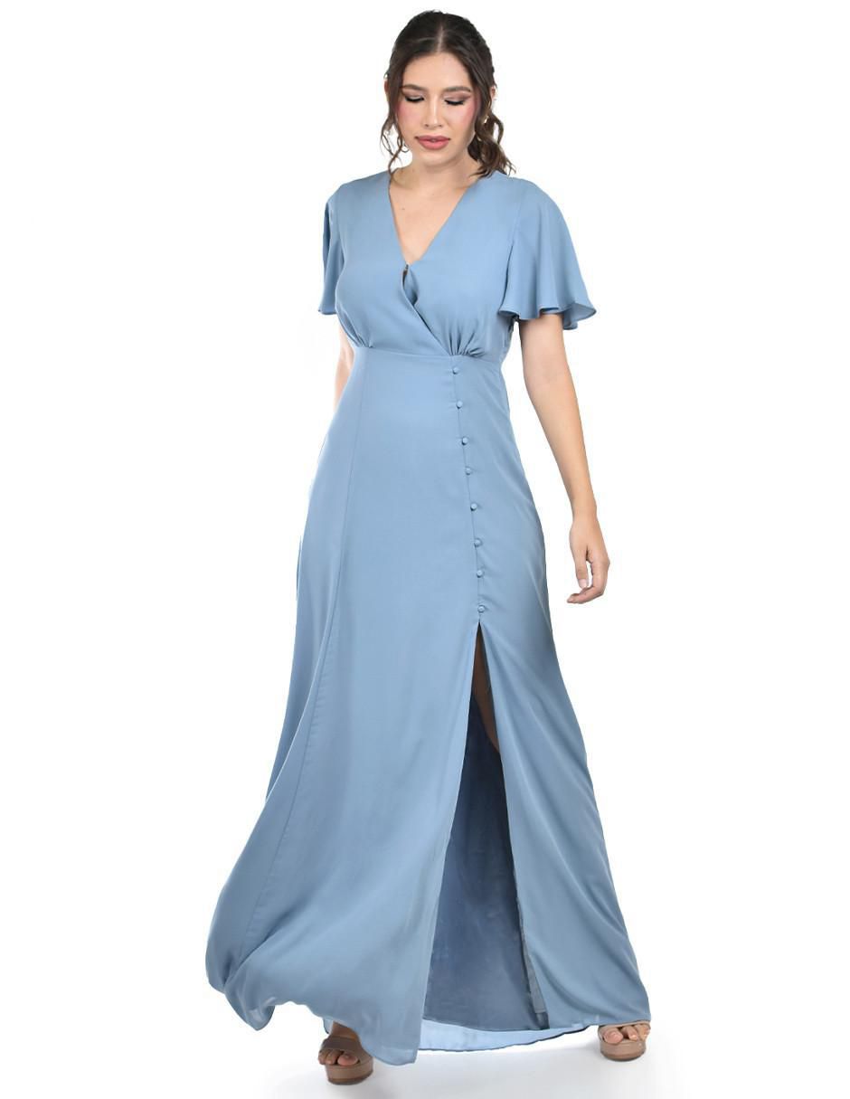 Vestido maxi de fiesta escote V 5