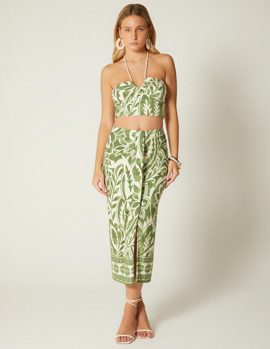 Top escote bardot tirante delgado