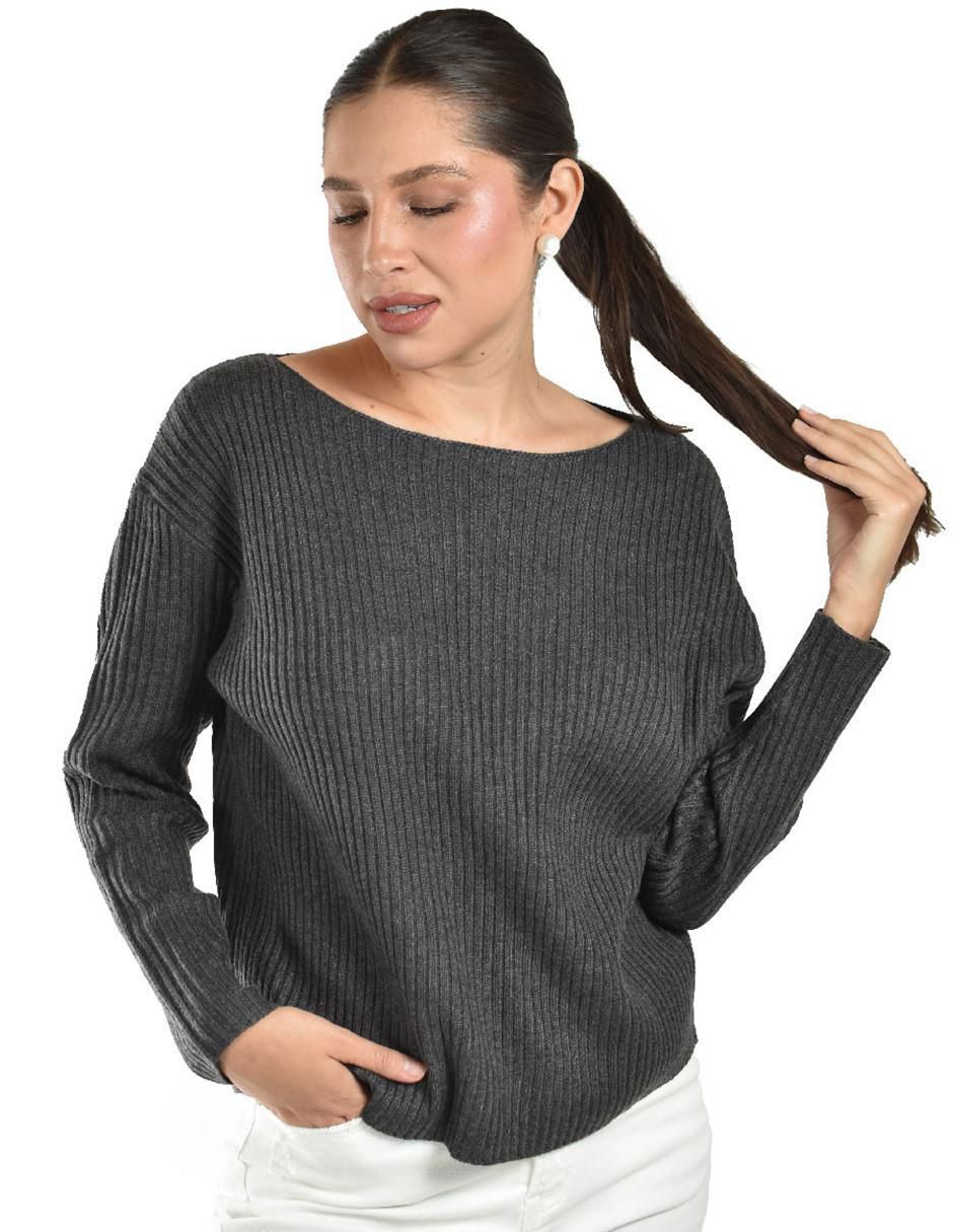 Suéter cuello ojal para mujer 4