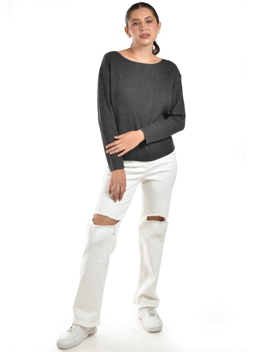 Suéter cuello ojal para mujer 5