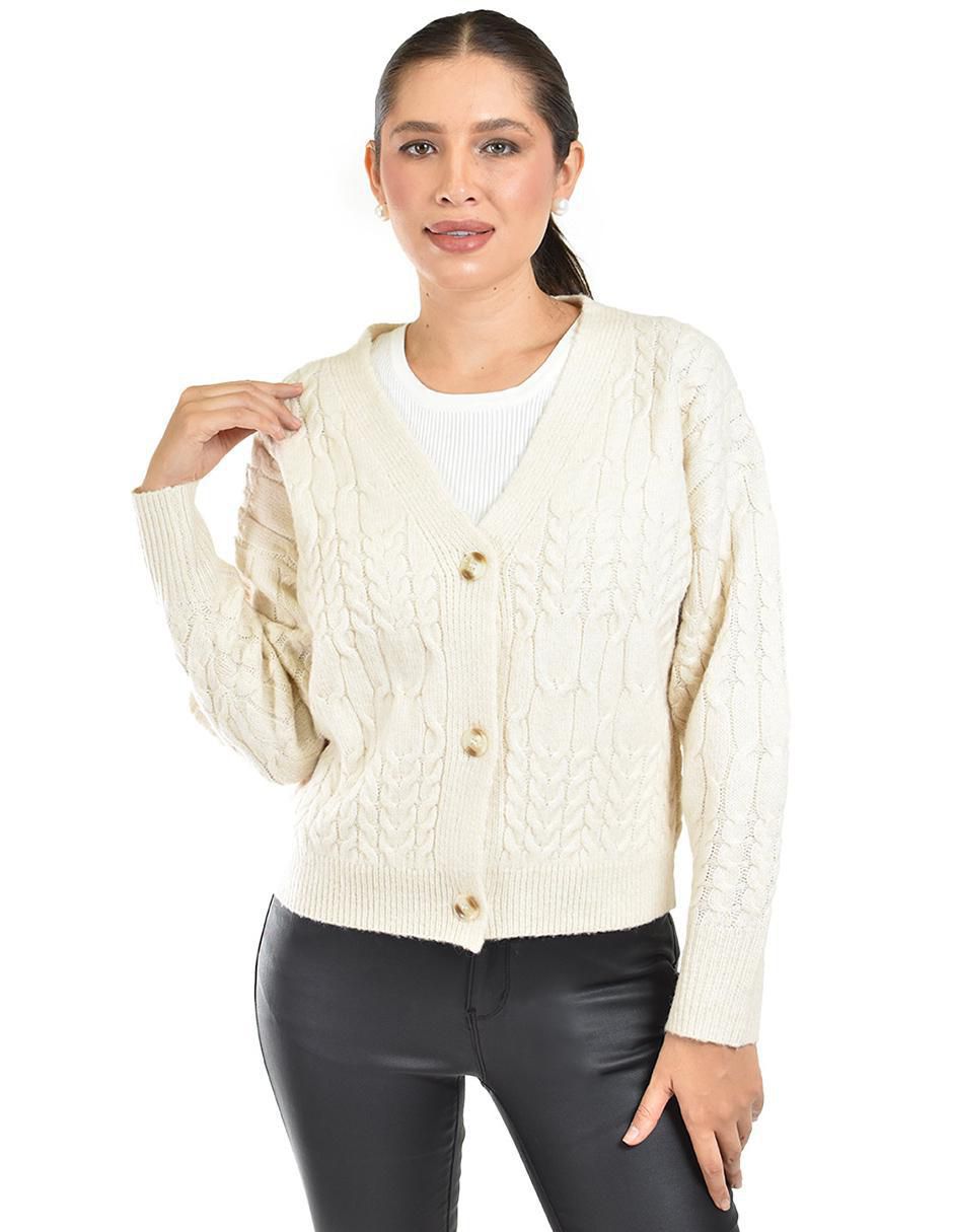 Suéter cuello V para mujer