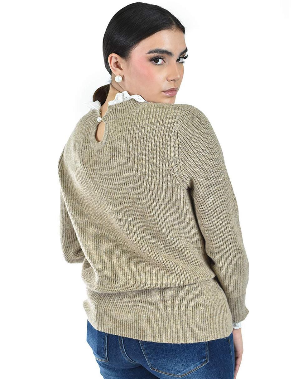 Suéter cuello redondo para mujer 3