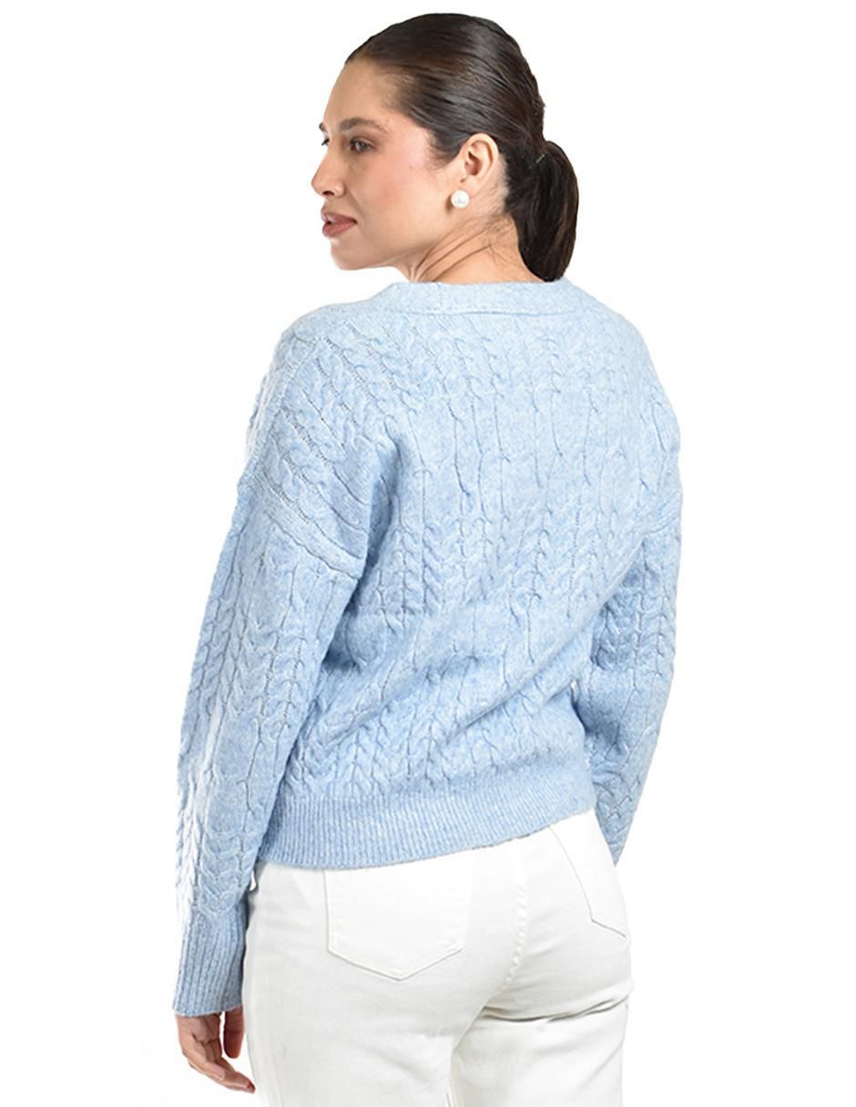 Suéter cuello V para mujer 3
