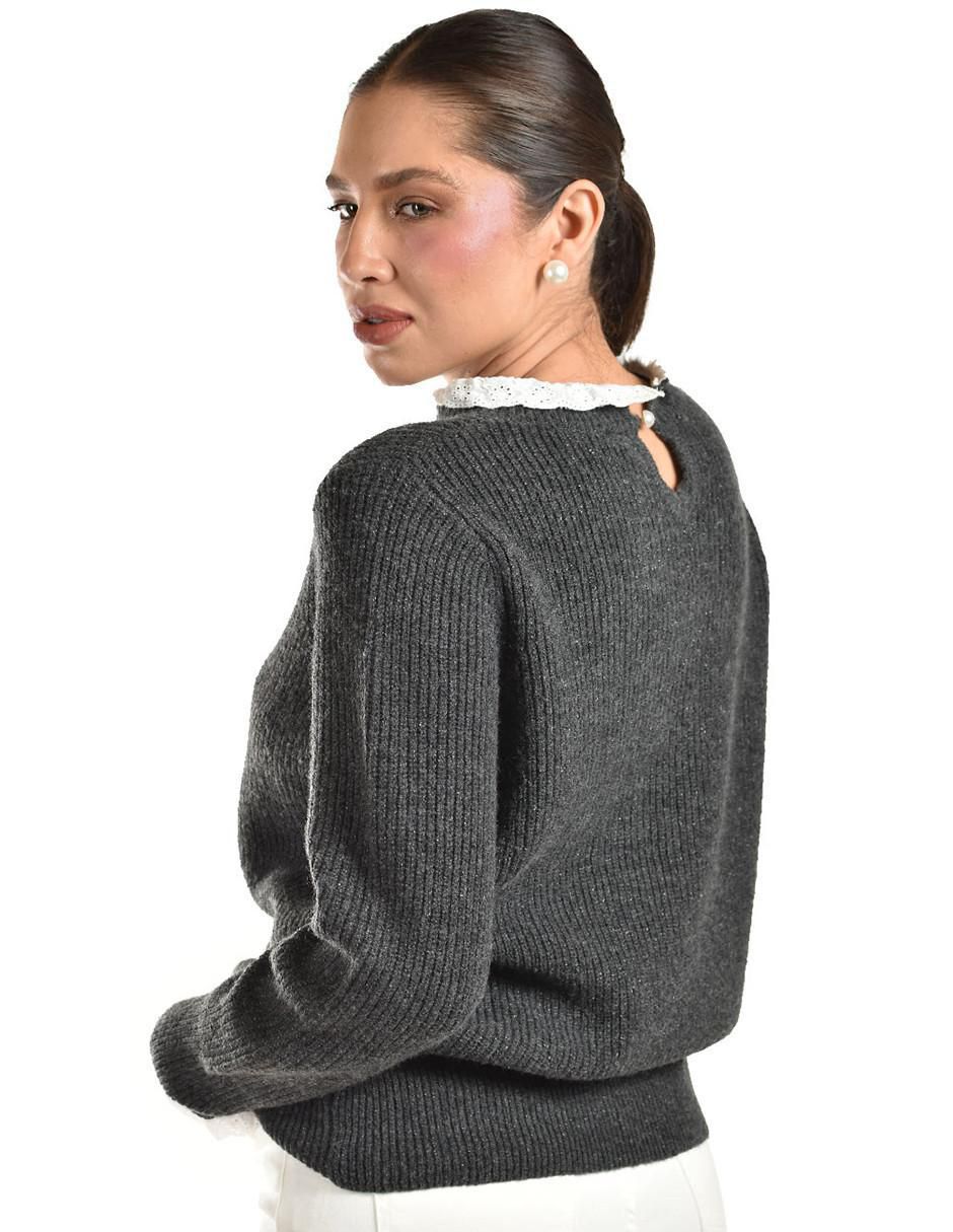 Suéter cuello redondo para mujer 3
