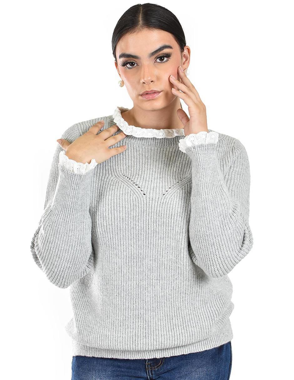 Suéter cuello redondo para mujer 5