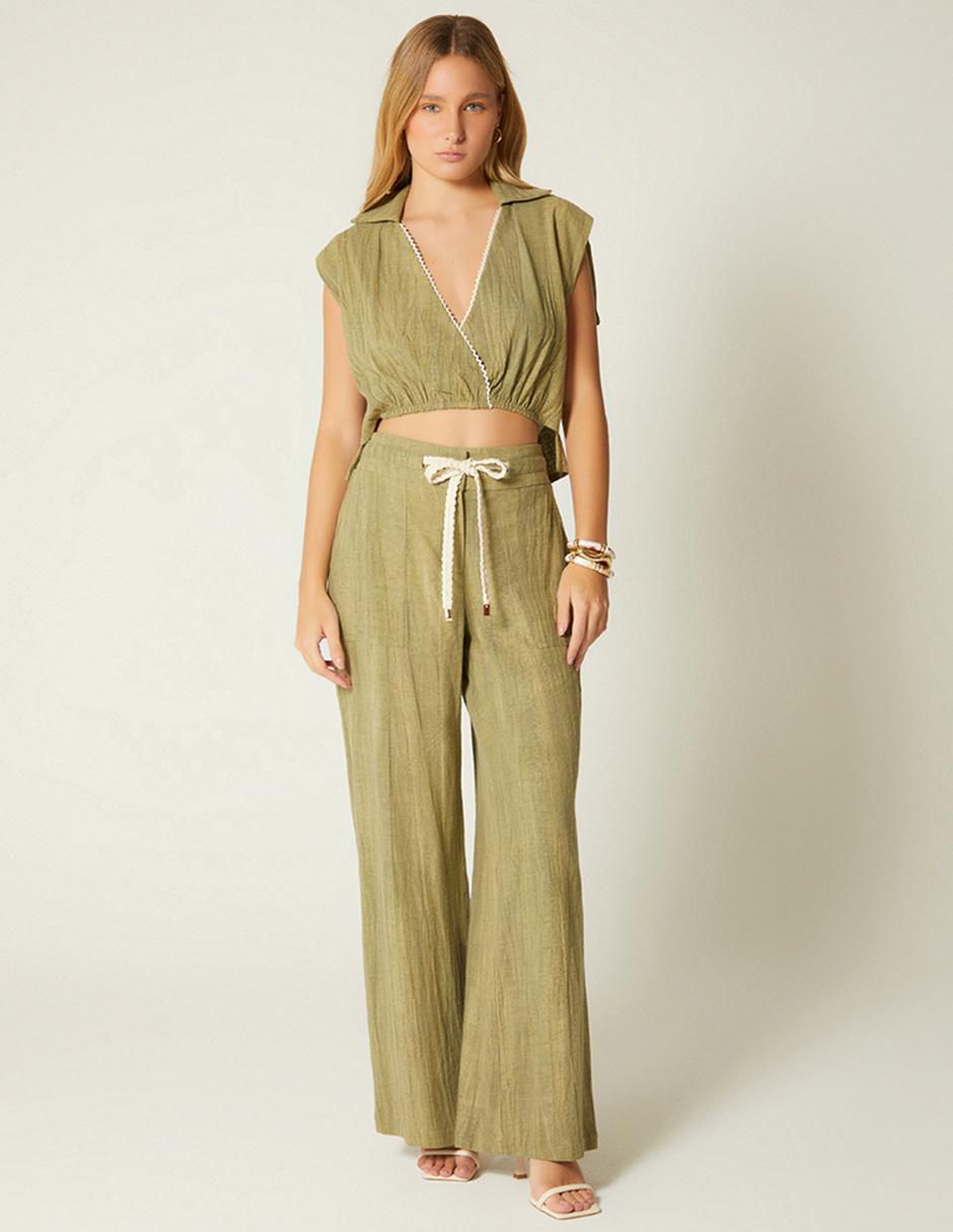 Top cuello camisero escote V 2
