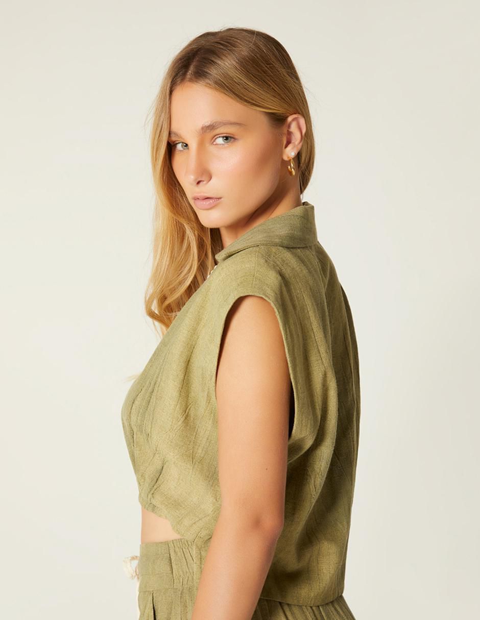 Top cuello camisero escote V 3