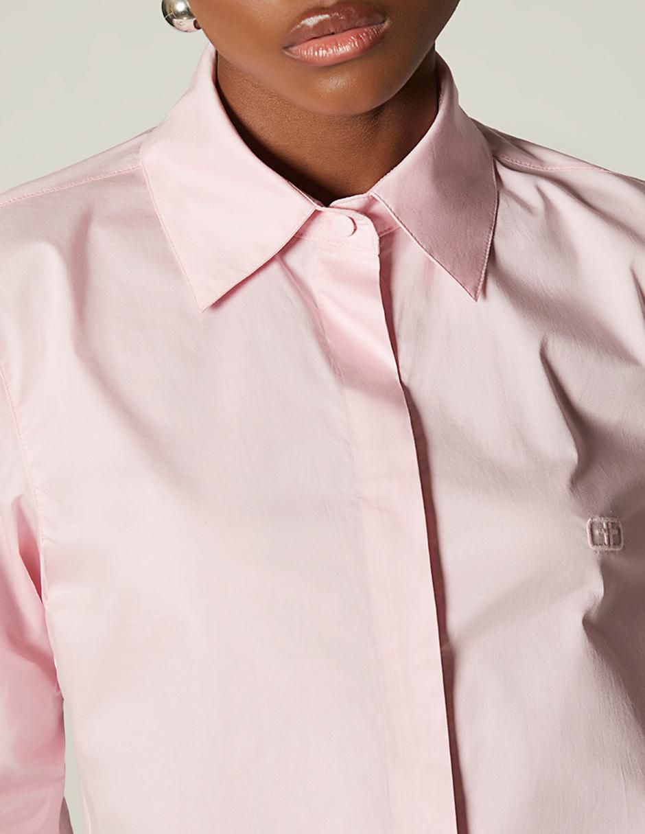 Top cuello camisero manga larga 3