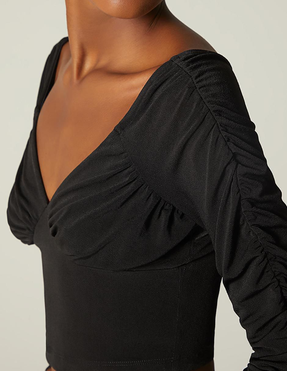 Top escote V manga larga 3