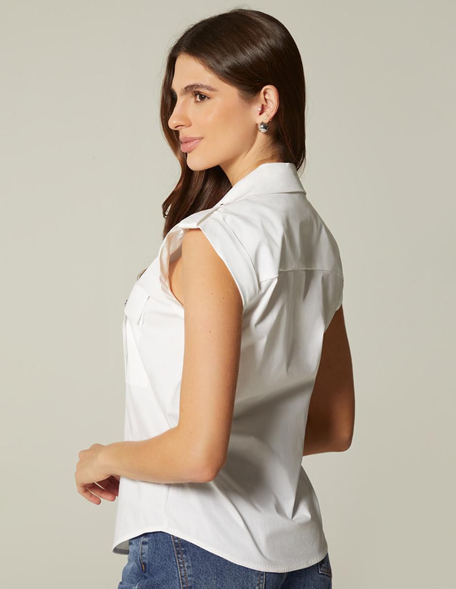 Blusa Studio F manga cap para mujer