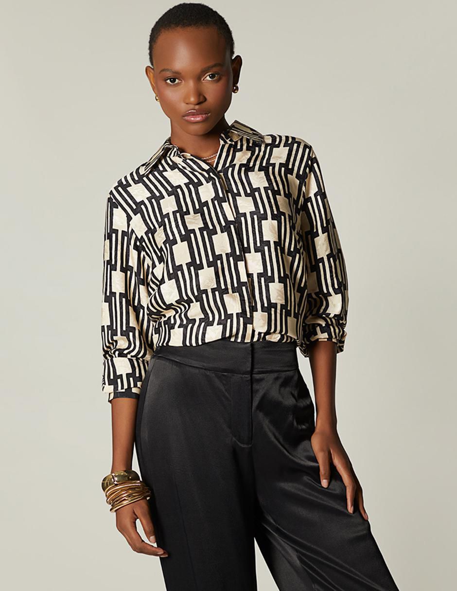 Blusa manga larga para mujer