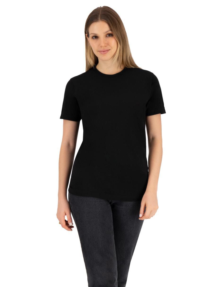 Playera manga corta cuello redondo para mujer