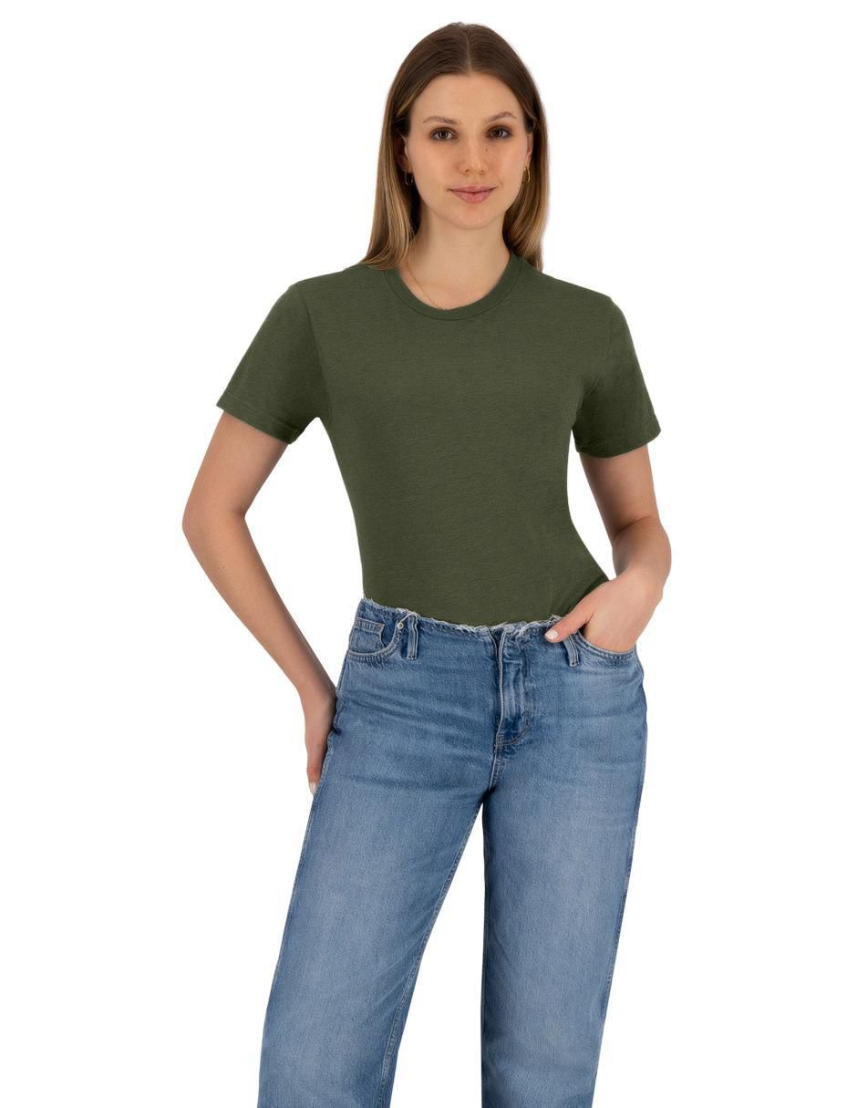 Playera manga corta cuello redondo para mujer