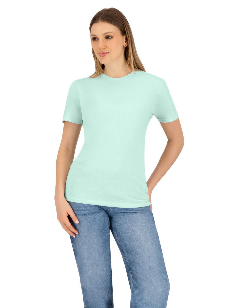 Playera manga corta cuello redondo para mujer 5