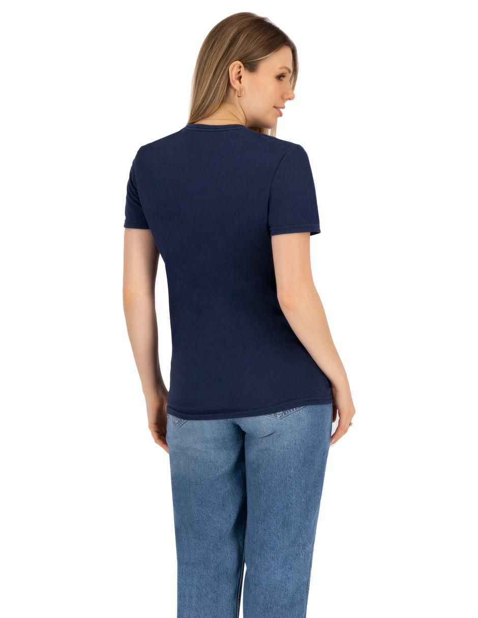 Playera manga corta cuello redondo para mujer 6