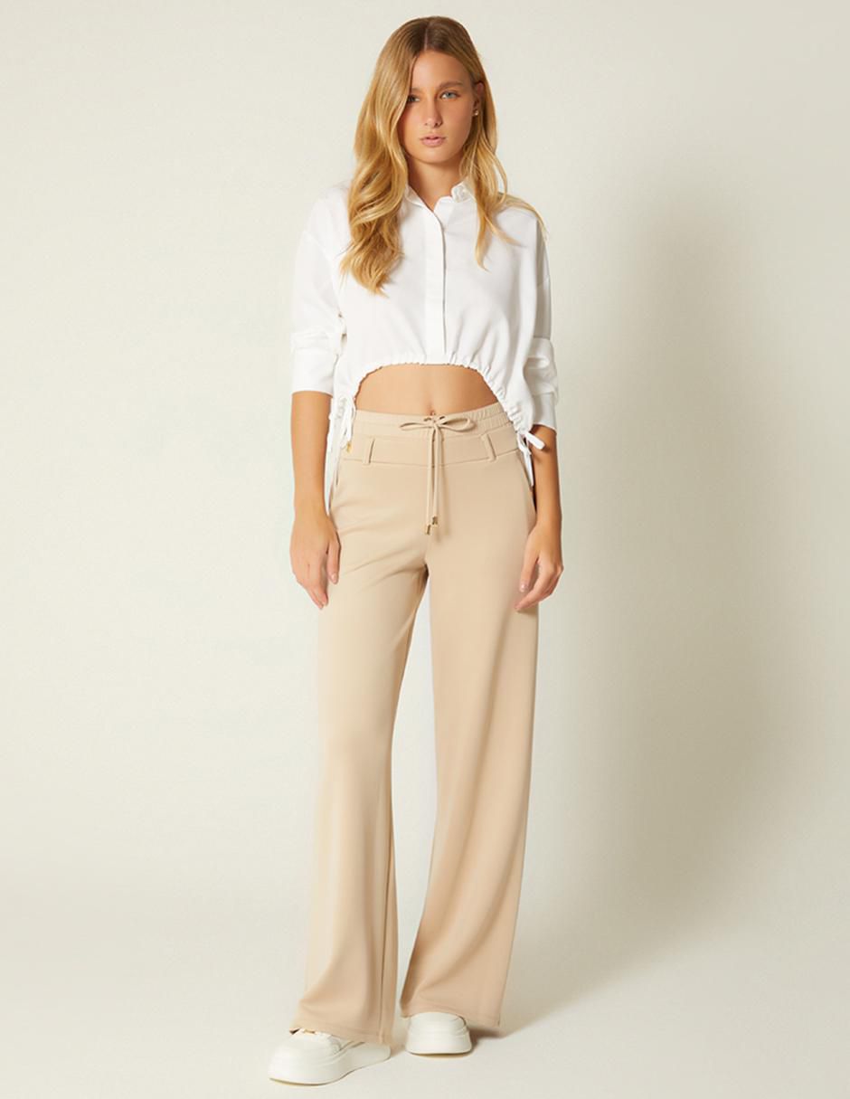 Top cuello camisero manga 3/4 2