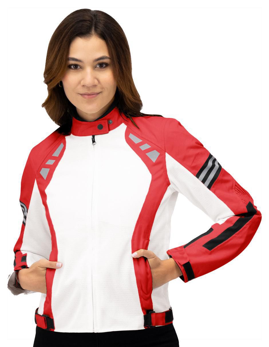 "chamarra" para motociclista roosevelt no impermeable "de" poliéster "para mujer"