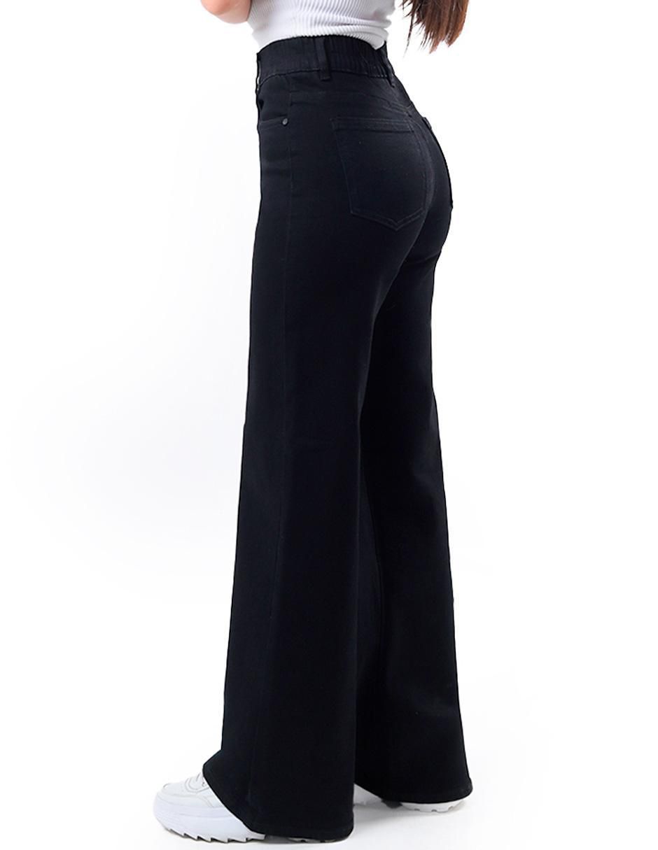 Jeans wide leg corte cintura alta para mujer 2