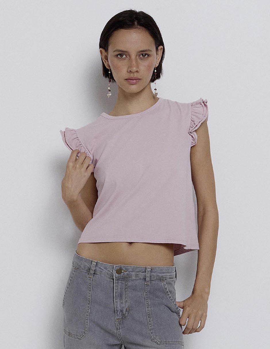 Blusa manga corta para mujer