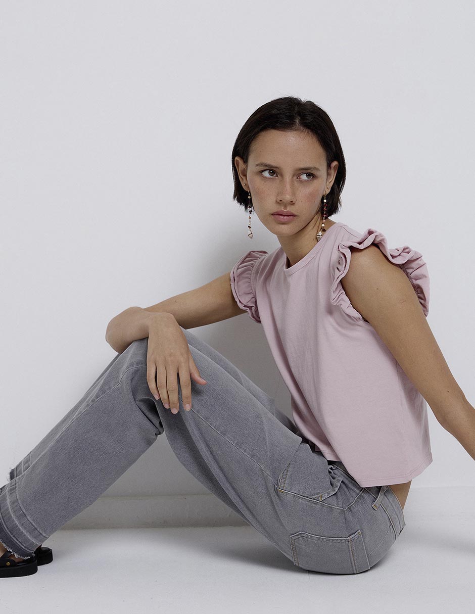 Blusa manga corta para mujer 4