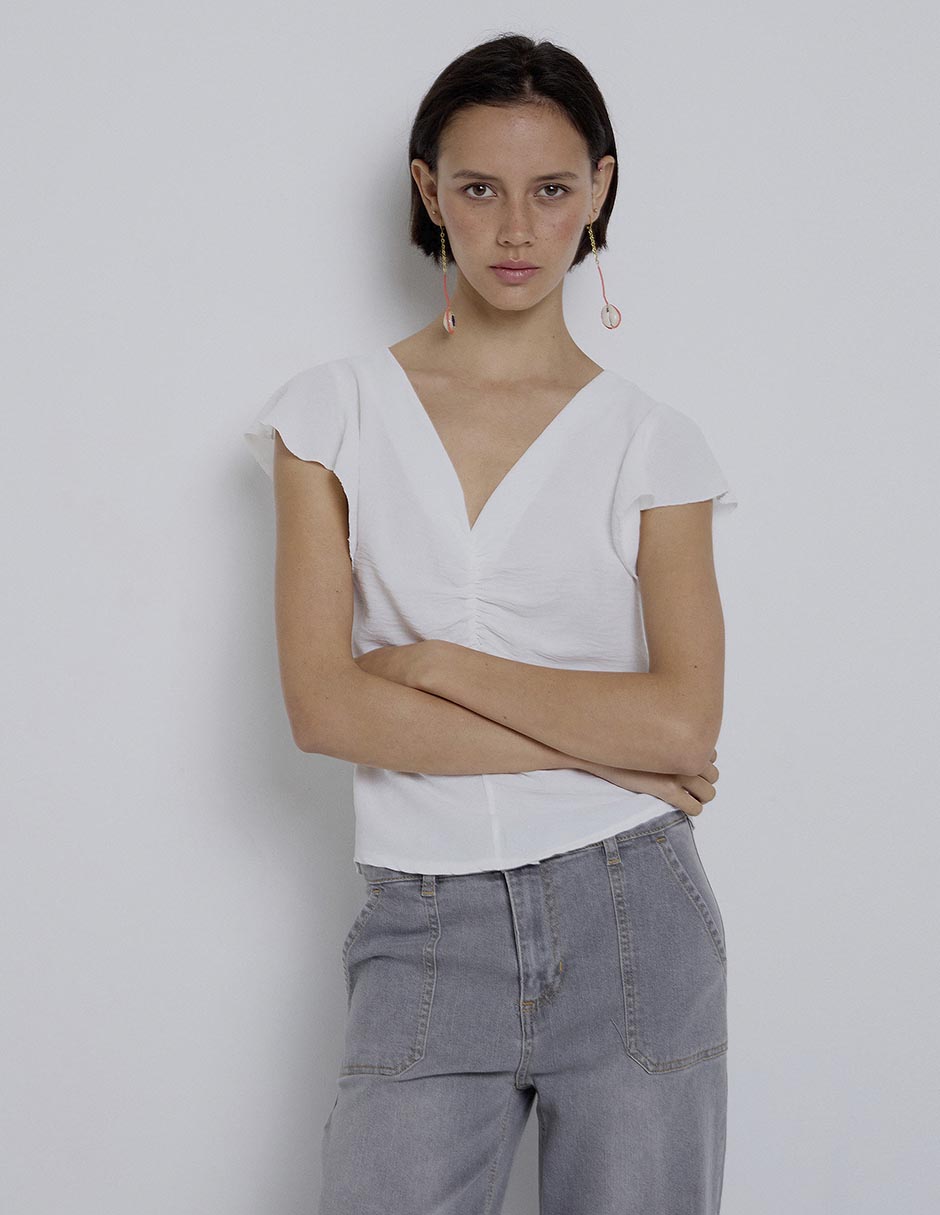 Blusa manga corta para mujer 2