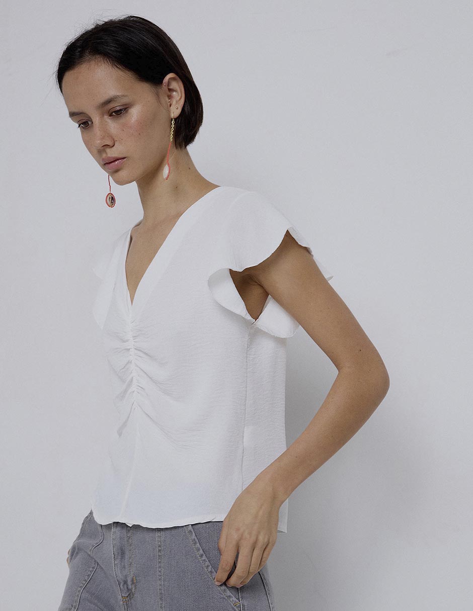 Blusa manga corta para mujer 4
