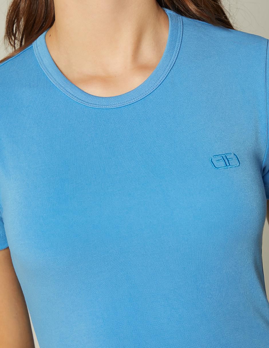 Playera manga corta cuello redondo para mujer 3