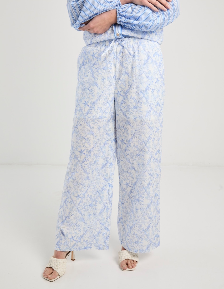 Pantalón relaxed acampanado para mujer